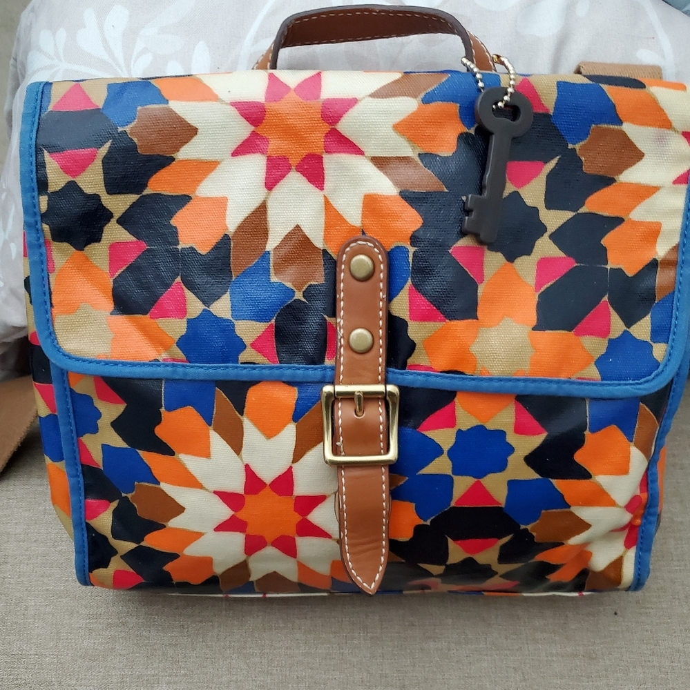 Fossil Crossbody Pvs Canvas Bag. - image 1